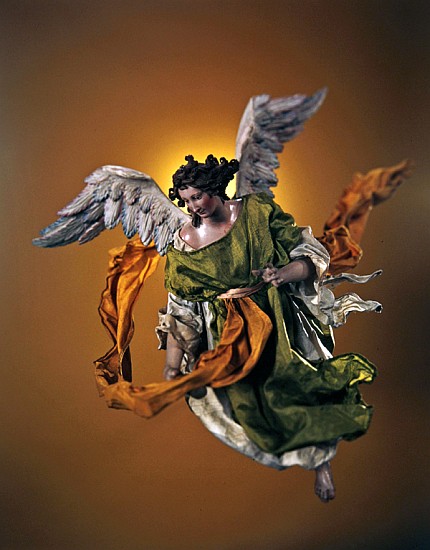 Angel, from the Christmas Creche and tree (terracotta & cloth) van Neapolitan School