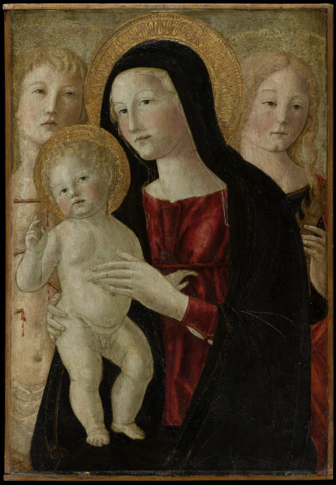 Virgin and Child with Saints Sebastian and Catherine of Alexandria van Neroccio di Bartolomeo di Benedetto de' Landi