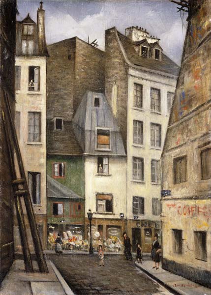 Rue Saint-Julien-le-Pauvre, Paris. van Christopher R.W. Nevinson