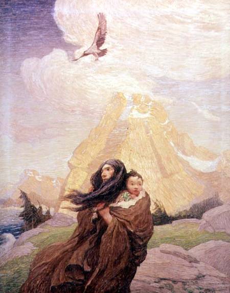 Song of the Eagle that Mates with the Storm van Newell Convers Wyeth