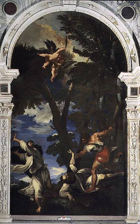 St. Peter Martyr Stabbed by Hired Assassins (copy of the painting by Titian lost in the fire of the van Niccolo Cassana