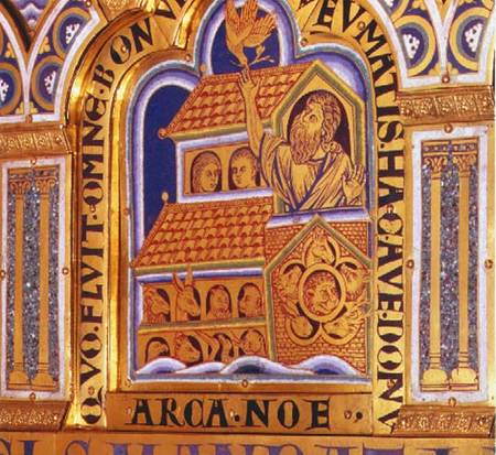 Noah and the Ark, detail of one of the 51 panels of the Verduner Altar van Nicholas of Verdun