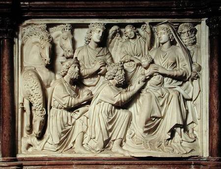 Relief depicting the Adoration of the Magi from the pulpit van Nicola Pisano