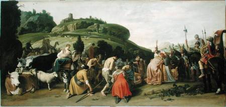 Joseph Receives his Father in Egypt van Nicolaes  Cornelisz Moeyaert