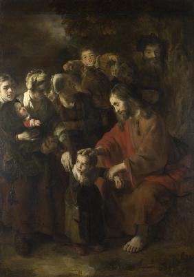 Christus zegent de kinderen - Nicolaes Maes