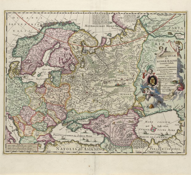 Map of Russia van Nicolaes Visscher