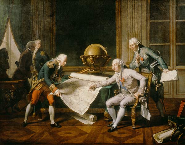 Louis XVI (1754-93) Giving Instructions to La Perouse, 29th June 1785 van Nicolas André Monsiau