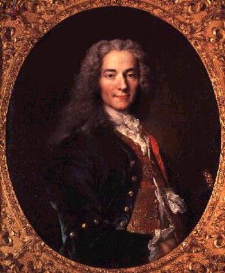 Portrait of Voltaire (1694-1778) aged 23 van Nicolas de Largilliere