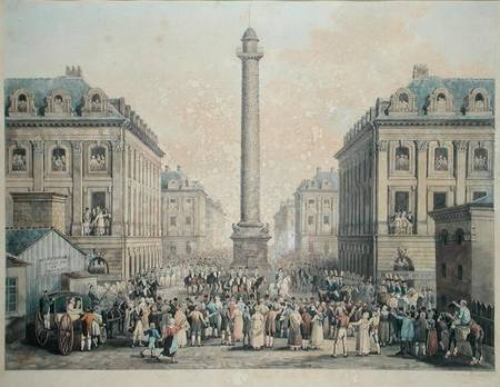 Charles-Ferdinand de France (1778-1820) Duc de Berry returning to the Tuileries through the Place Ve van Nicolas Joseph Vergnaux