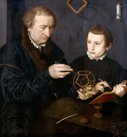 Johann I Neudorfer and his Son van Nicolas Neufchatel