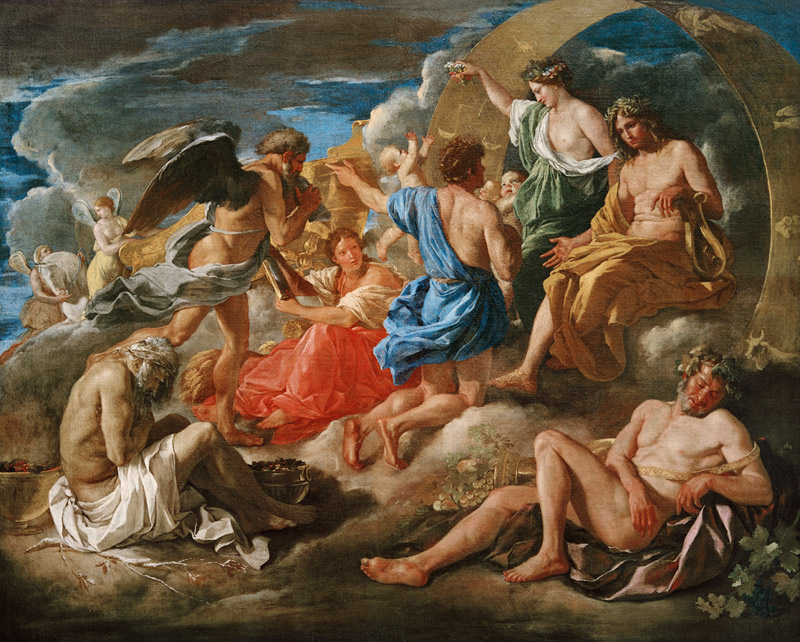 N.Poussin, Helios und Phaeton mit Saturn van Nicolas Poussin
