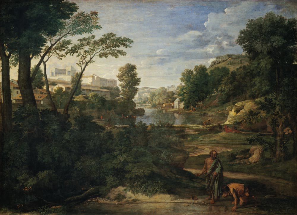 Landschaft mit Diogenes. van Nicolas Poussin
