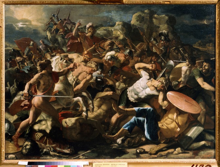 Victory of Joshua over the Amorites van Nicolas Poussin