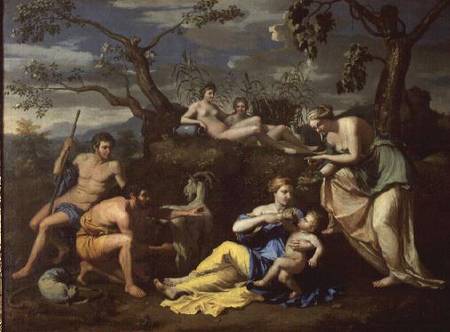 The Feeding of Jupiter van Nicolas Poussin
