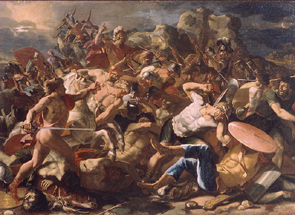 Der Sieg des Joshua über die Amoriter van Nicolas Poussin