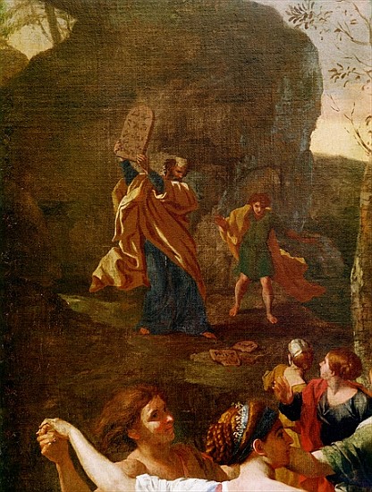 The Adoration of the Golden Calf, before 1634 (detail of 3738) van Nicolas Poussin