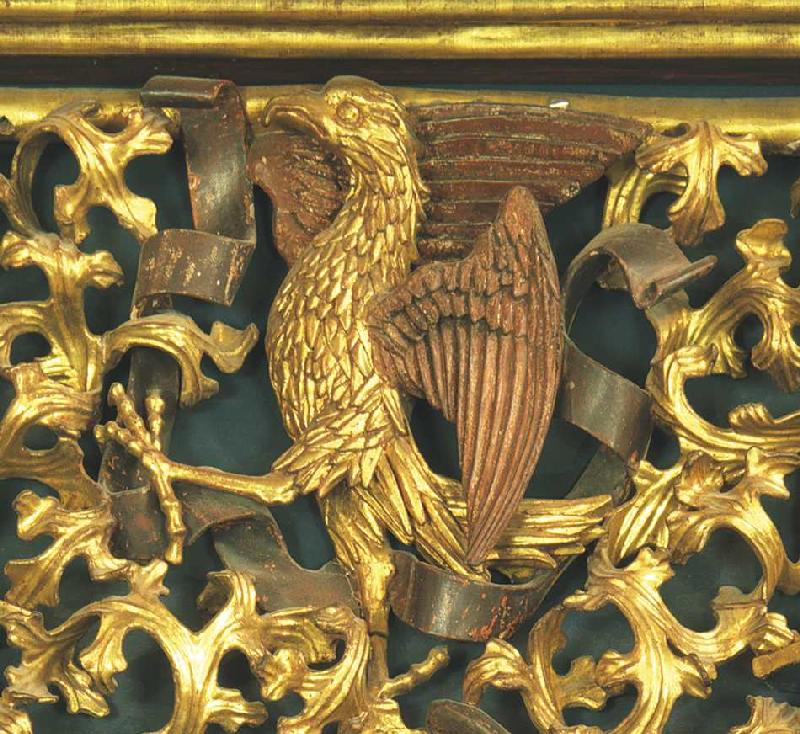 Isenheimer Altar, Detail: Adler, Evangelistensymbol des Johannes van Niklaus von Hagenau