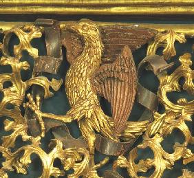 Isenheimer Altar, Detail: Adler, Evangelistensymbol des Johannes