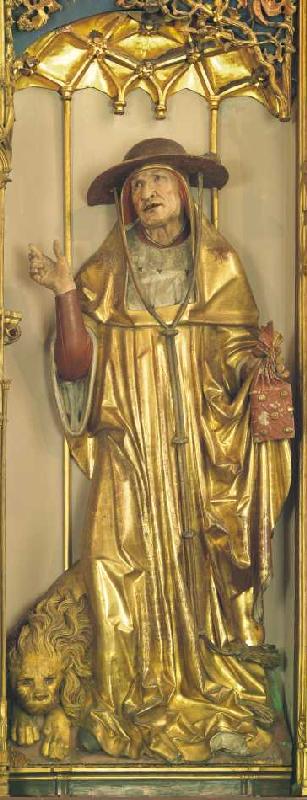 Isenheimer Altar, Detail: Der heilige Hieronymus. van Niklaus von Hagenau
