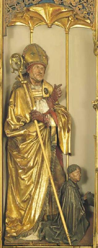 Isenheimer Altar, Detail: Hl. Augustinus. van Niklaus von Hagenau