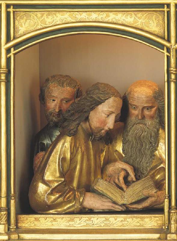 Isenheimer Altar, Detail: Predella mit Aposteln. van Niklaus von Hagenau