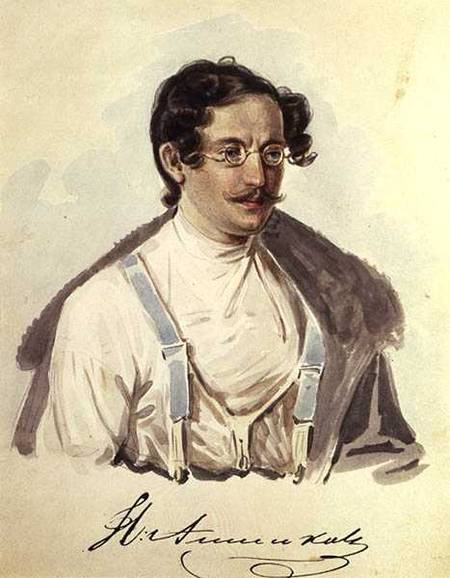 Portrait of Ivan Annenkov (1802-78) in Peter Prison van Nikolai Alexandrovich Bestuzhev