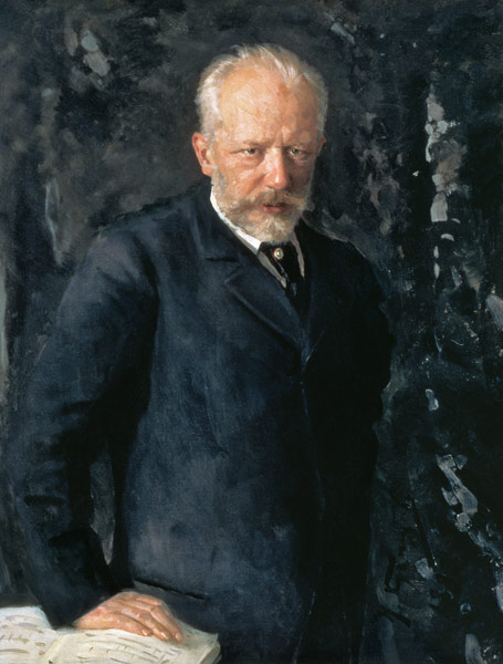 Portrait of Piotr Ilyich Tchaikovsky (1840-93), Russian composer van Nikolai Dmitrievich Kuznetsov