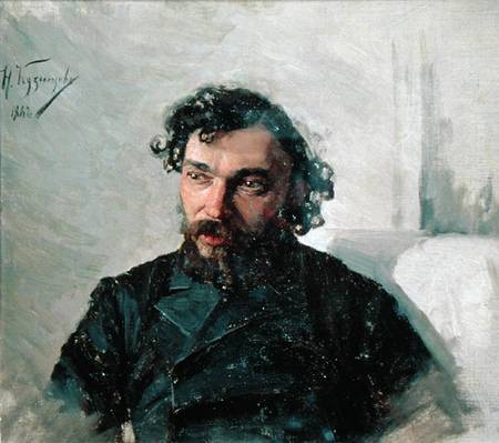 Portrait of Ivan Pochitonov (1850-1923) van Nikolai Dmitrievich Kuznetsov