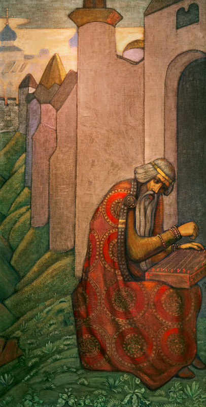 Mittelalterlicher slawischer Dichter van Nikolai Konstantinow. Roerich