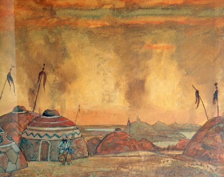 Bühne v. Roerich Borodin van Nikolai Konstantinow. Roerich