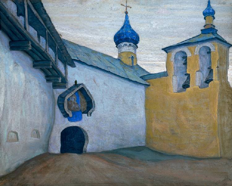 Das Pskowo-Petschory-Kloster van Nikolai Konstantinow. Roerich