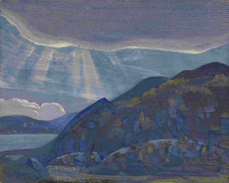 Rocks and Cliffs (from the series "Ladoga") van Nikolai Konstantinow. Roerich