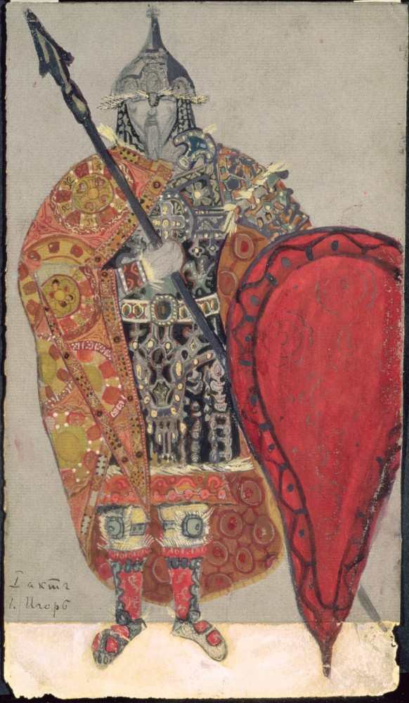 Costume design for the opera Prince Igor by Aleksandr Borodin van Nikolai Konstantinow. Roerich