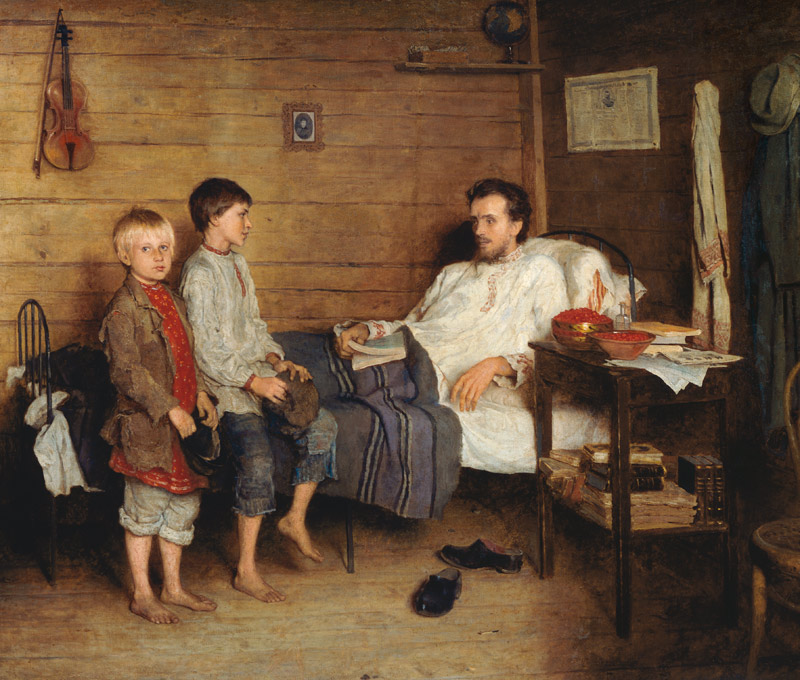 At the sick teacher?s van Nikolai P. Bogdanow-Bjelski