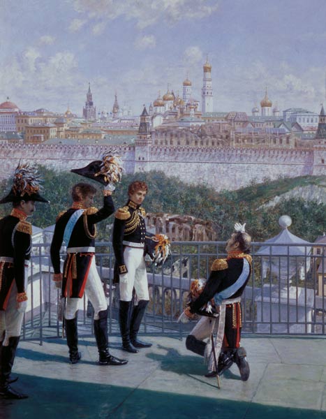 Prussian King Friedrich Wilhelm II (1744-97) thanking Moscow van Nikolai Sergeevich Matveev