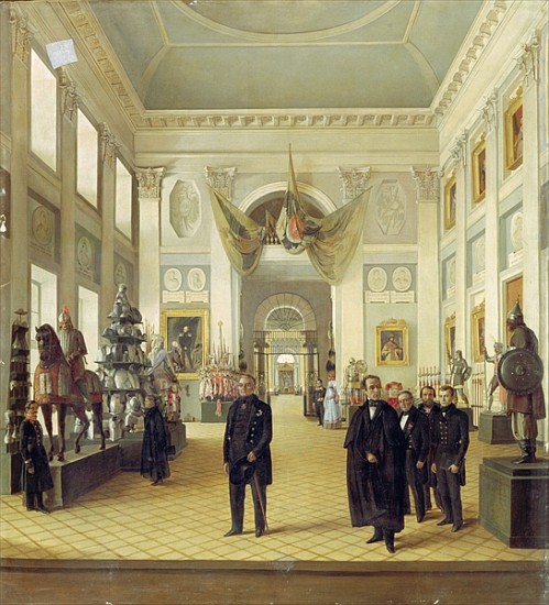 Interior of the Armoury Chamber in the Kremlin van Nikolai Alexeyevich Burdin