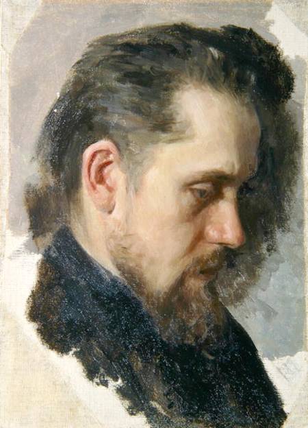 Portrait of the author Nikolay Pomyalovsky van Nikolaj Wassiljewitsch Nevrev