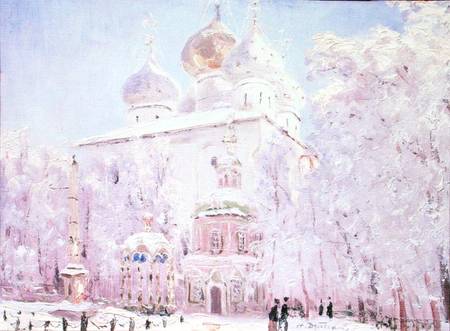 Winter in the Trinity-St. Sergius Lavra in Sergiyev Posad van Nikolay Nikanorovich Dubovskoy