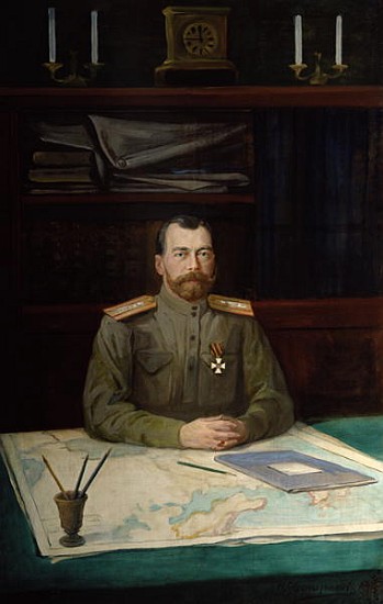 Portrait of Emperor Nicholas II van Nikolay Shesterikov