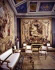The 'Salotto di Rappresentanza' (Dining Hall of the Representatives) decorated in the 17th century (