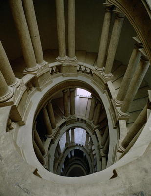 The 'Palazzetto' (Little Palace) detail of the spiral staircase seen from above, designed by Ottavia van 