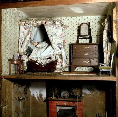 English Doll's House with original contents and wallpapers, c.1800 van 
