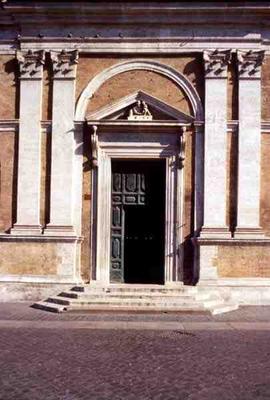 Facade of the Church, designed by Antonio da Sangallo the Younger (1483-1546) 16th century (photo) van 