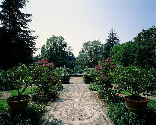 View of the main garden, Villa Medicea di Careggi (photo) van 
