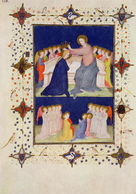 MS 11060-11061 Hours of Notre Dame: Compline, The Coronation of the Virgin, French, by Jacquemart de van 