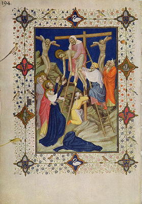 MS 11060-11061 Hours of the Cross: Vespers, the Descent from the Cross, French, by Jacquemart de Hes van 