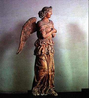 Angel from an Annunciation scene, statue by the School of Mantua (terracotta) van 