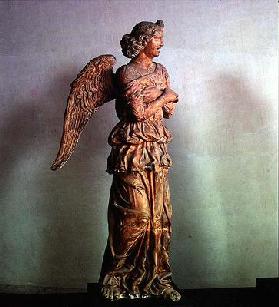 Angel from an Annunciation scene, statue by the School of Mantua (terracotta)