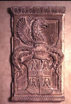 Coat of arms of the Gonzaga family, 15th century (limestone) (pair of 78772) van 
