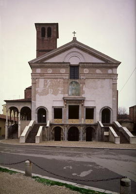View of the facade designed by Leon Battista Alberti (1404-72), completed after his death by Luca Fa van 